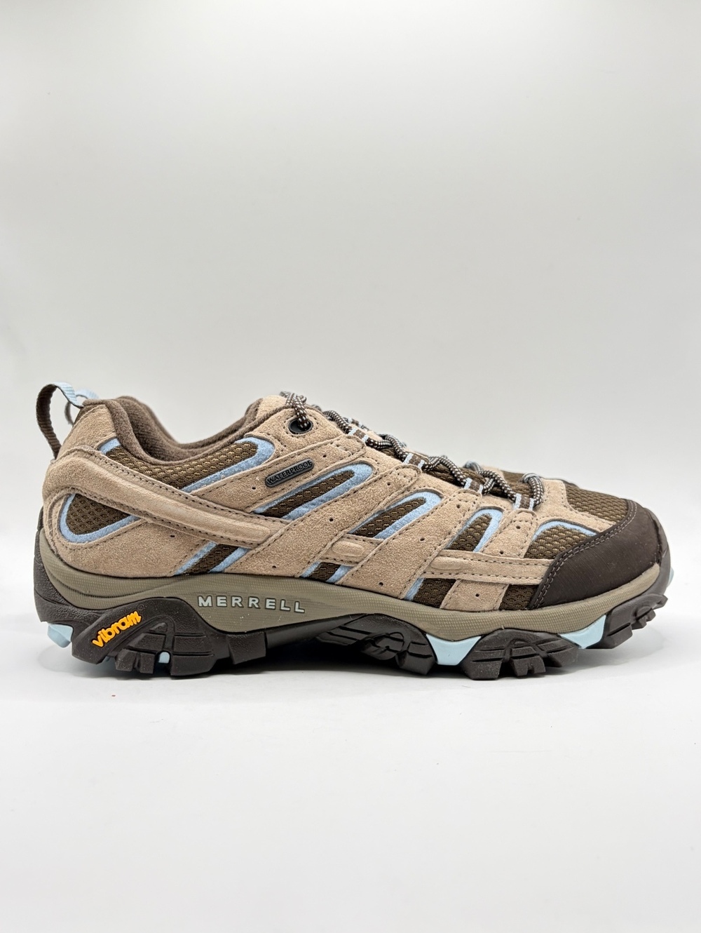Merrell Moab 2 WP Waterproof Hiking Shoes Brindle Womenโs 10 J99776 New